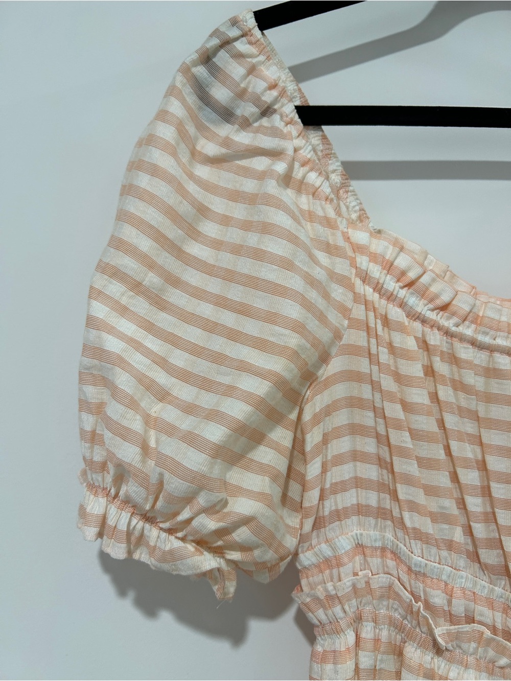 Moon River Puff Sleeve Stripe Maxi Dress Size S - Picture 3 of 10